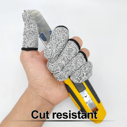 10pcs Breathable Cut Resistant Finger Cots Protection Reusable Durable Non Slip Finger Thumb Protector Gloves for Work Kitchen Garden Sculpture Gr...