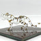 Tiger Miniature Figurines Hand Blown Glass Art Animals Collectible Gift Home Décor (Clear Gold)...