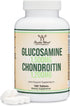 Glucosamine Chondroitin Triple Strength (1,500mg Glucosamine Sulfate, 1,200mg Chondroitin) 180 Tablets, Two Month Supply (Joint Support Supplement...