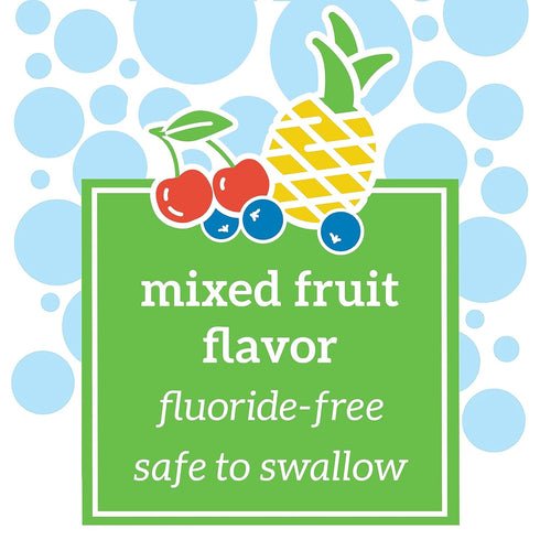 Dr. Brown's Fluoride-Free Baby Toothpaste, Infant & Toddler Oral Care, Mixed Fruit, 3-Pack, 1.4oz/40g, 0-3 years...