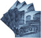 3dRose CST_16213_3 Early 1900S Pumper Fire Truck and Firemen Cyan-Ceramic Tile Coasters, Set of 4...