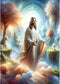EOBROMD Landscape Jesus Diamond Art Painting Kits, Paint by Number Kits for Adults Beginners DIY Paint Picture with Full Drill Diamond Dots for Ho...