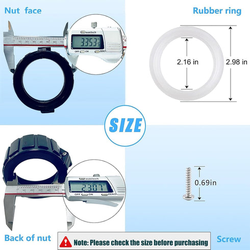 Pump Union Split Nut Repair Kit for Hot Tub Parts Pump Union 2" MBT - 0121109020 400-5301 Spa hot tub Split nut Pair w/Screws...