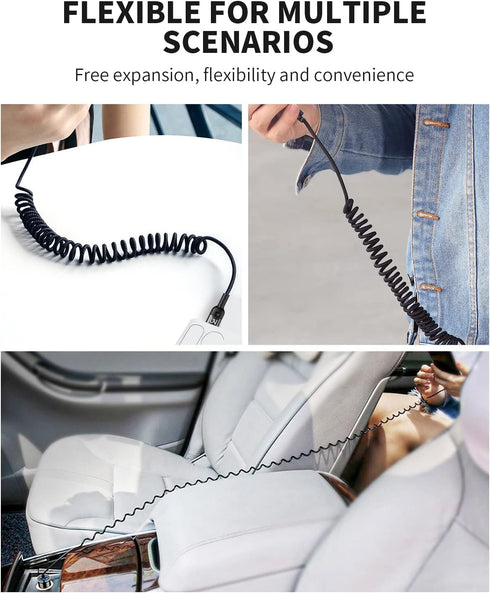 Coiled USB C to L ightning Cable,AICase Type C to L ightning Cable (6ft 36W) Scalable Spring PD Type C Charging Cable for iPhone 13 13 Pro 12 Pro ...