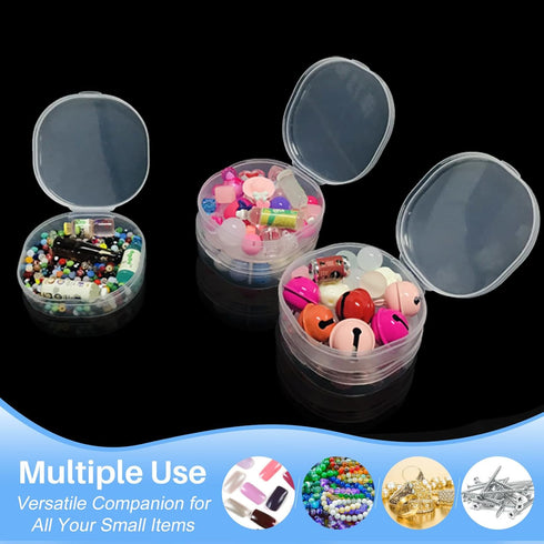KAUIQU Bead Organizer Box, 12 Pack Clear Plastic Small Storage Container with Lid, Diamond Art Storage Containers Use for DIY Crafts, Pills, Jewel...