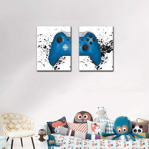 Gaming Artwork Gamer Canvas Wall Art Race Game Room Poster Prints Gamepad Posters Wall Pictures Canvas Painting Artwork Gaming Decor for Boys Room...