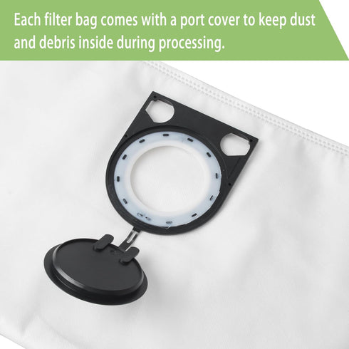 Vacuum Filter Bags for BOSCH Wet/Dry Dust Collector/vacuum Cleaner Model 3931 3931A Replacement Vacuum Filter Bags Wool Filter Bags, VAC013, White...