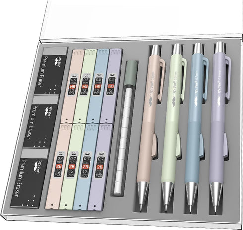 Mr. Pen- Pastel Mechanical Pencil Set, 4 Pack, 2 Sizes, 0.5 & 0.7mm, Fast Click Aesthetic Mechanical Pencils Set, Pastel Mechanical Pencils, Cute ...