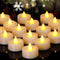 LED Candles, 24-Pack Tea Lights Candles Battery Operated Bulk, Long-Lasting 200 Hours Flameless Tealight Candles, Flickering Tea Lights for Hallow...