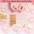 1290 Pieces Pearl Beads and Gold Spacer Beads for Bracelets Making, Assorted Gold Beads, Pearls for Bracelet Jewelry Making Kit...