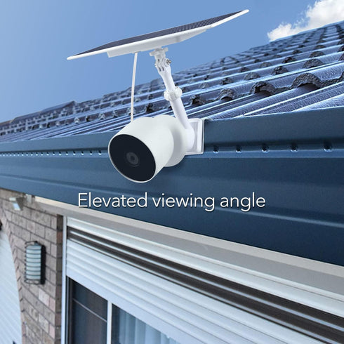 Wasserstein Gutter Mount for Google Nest Cam (Battery) & Solar Panel (Camera & Solar Panel NOT Included)...