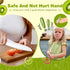 Suhctuptx Kids Knife Set For Real Cooking, Kids Kitchen Knives with Cutting Board Crinkle Cutters Food Conversion Chart & Cleaning Tools, Christma...