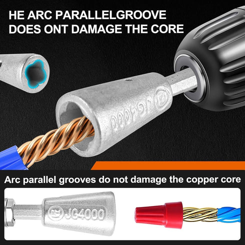 Wire Twister Tool for Drill, wire nut twister, Drill Wire Twister, Wire Twister Wire Connector Wire Twisting Tool, 3pcs Wire Twister Tool and 60pc...