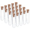 PATIKIL 3ml Plastic Test Tubes with Cork Stoppers, 20Pcs 60x12mm Tubes for Scientific Party Decoration Candy Bead Storage Bath Salt Lab Use, Clear...