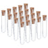 PATIKIL 3ml Plastic Test Tubes with Cork Stoppers, 20Pcs 60x12mm Tubes for Scientific Party Decoration Candy Bead Storage Bath Salt Lab Use, Clear...