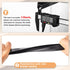 Leinuosen 6 Pcs Drawer File Folders PVC Hanging File Rails Black File Cabinet Rails File Drawer Rails for Drawer Sides Letter Size File Storage Ha...