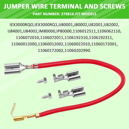 AMI PARTS 279816 Dryer Thermal Fuse & Thermostat Replacement Part Kit Replaces 3399848 3977393 AP3094244