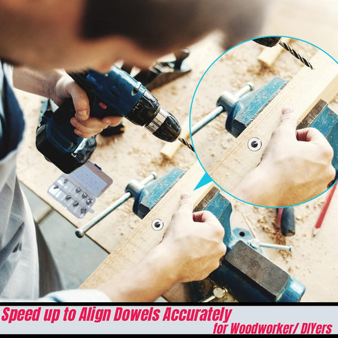Dowel Centers, Stainless Steel Dowel Center Transfer Plugs 10PCS with 5 Sizes of 1/4" 3/8" 5/16" 7/16" 1/2" Dowel Centering Pins Joinery Accessori...