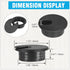 1-3/8" Black Desk Grommet, JTemgle Plastic Cable Hole Cover Computer Table Cord Wire Organizer Caps Desktop Cord Management for Home Office TV Sta...