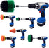 Multipurpose Drill Brush Scrubber Cleaning Set for Car Wheels, Car Seats, Car Carpet Medium Stiff Brushes, Car Wave Polishing Sponge, Wheels Tiles...