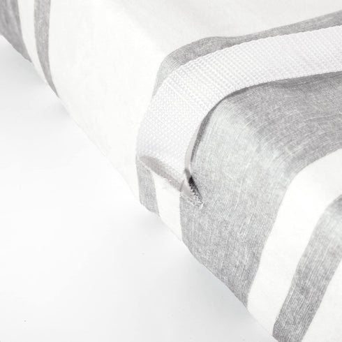 Lush Decor Baby Farmhouse Stripe Soft & Plush Changing Pad Cover, 16" W x 32" L + 5" Pocket, Gray - Striped Nursery Decor - Gender Neutral Baby Sh...