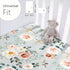 GRSSDER Stretchy Ultra Soft Jersey Knit Fitted Pack n Play Sheets Set 2 Pack, Portable/Mini Crib Sheets for Girls, Watercolor Flowers and Fruits...