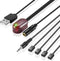 IR Repeater Hidden Infrared Remote Extender System 1 Receiver 4 Emitters Control Kit USB Adapter for Amplifier Cable Box Satellite TV Receiver CD ...