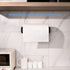 simpletome ONE HAND TEAR Paper Towel Holder Under Cabinet Adhesive or Drilling Installation Aluminum Alloy + ABS (Black)...