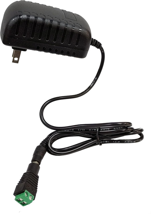 12 Volt 2A Power Adapter Supply, AC 100-240V to DC 12 V Power Supply Transformer Charger Wall Plug for DC12V Light Security CCTV Camera, Black, 8x...