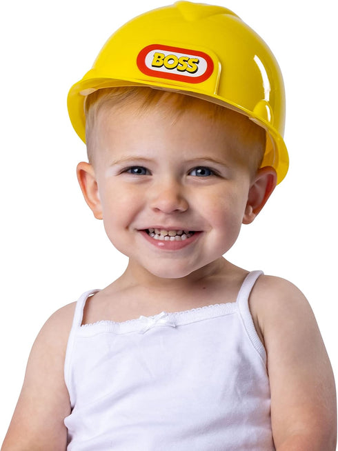 Dress Up America Hard Hat for Kids - Yellow Construction Helmet for Toddlers...