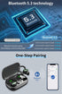 Wireless Earbuds, 60H Playback Bluetooth 5.3 Headphones,Noise Cancelling Wireless Headphones with LED Battery Display, Mics Clear Call, IPX6 Water...