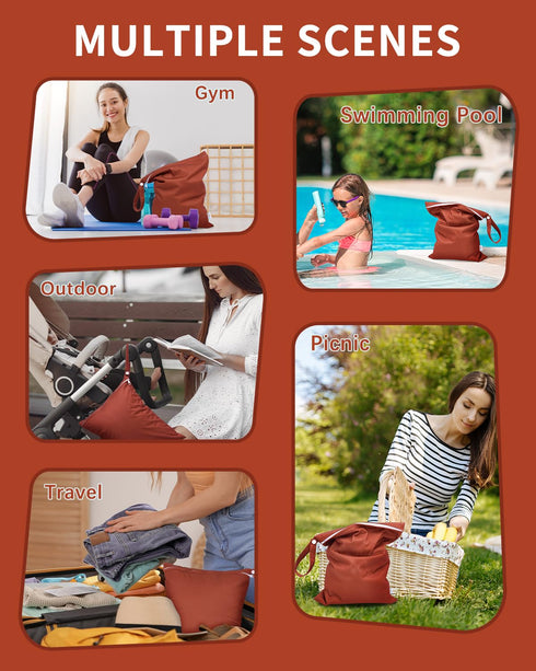 babygoal Wet Bag for Swimsuits, Waterproof Bag for Travel, Food Storage, Stroller, Daycare, Baby Diapers, Yoga, Beach, Pool, Wet Clothes LAU-NKD56...