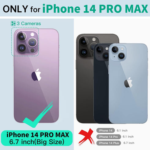 Beeasy for iPhone 14 Pro Max Case (6.7") Waterproof, Compatible with MagSafe, Outdoor Phone Case 360 Degree Protective Case, Shockproof Dustproof ...