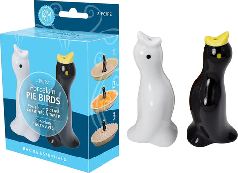 R&M International Black and White Pie Bird Vents, Set of 2...