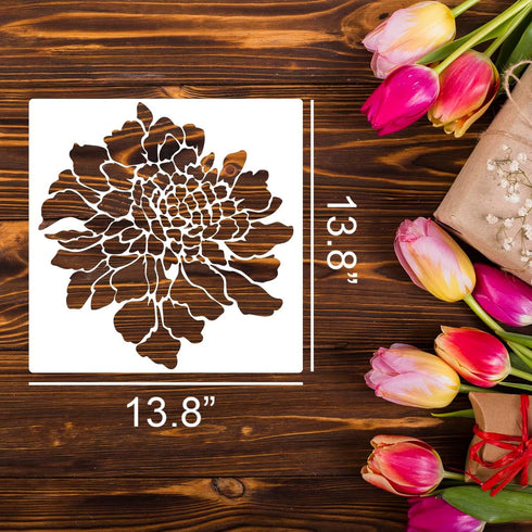 Flower Stencils for Painting 14inch Large Rose Stencils Hibiscus Stencils for Garden Fence Reusable Daisy Sunflower Stencil Drawing Templates for ...