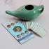 HealthGoodsIn Ceramic Neti Pot for Sinus, Premium Grade, Dishwasher Safe, Holds 225 Ml. Water - Turquoise Color...