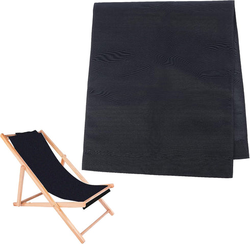 AHANDMAKER Beach Sling Chair Replacement Fabric, Black Casual Simple Beach Chair Replacement Oxford Cloth for Home Beach Chair Protect Replacement...
