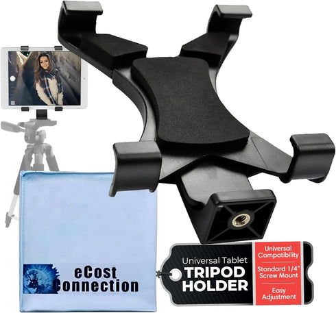 Acuvar Universal Tablet Tripod Holder Mount Adapter for iPad, Air, Air 2,iPad mini,Samsung Galaxy Tab,Microsoft Surface,Google Nexus & Many More T...