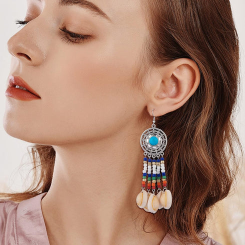 WEWAYSMILE 1 Box DIY 6 Pairs Earring Making Kit, Bohemian Feather Dream Catcher Earring Making Starter Kit with Enamel Charm Pendant, Earring Hook...