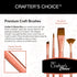 Royal & Langnickel Crafter's Choice Pro 4pc Synthetic Sable Wash Variety Craft Brush Set, Includes - Shader, Wash, Round & Fan Brushes...