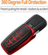 Sindeda Compatible With Toyota Key fob Cover with Leather Keychain,Soft TPU Full Cover Protection,Key fob case for RAV4 Camry Avalon Corolla Highl...