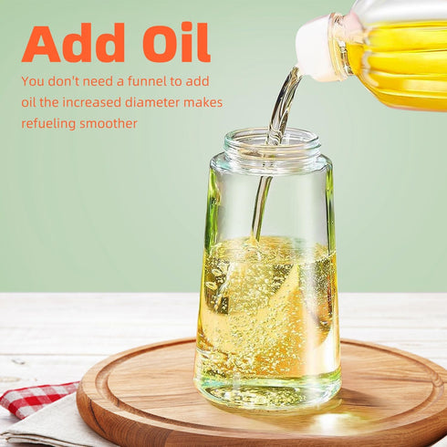 16oz Oil Dispenser Bottle for Kitchen - 2 in 1 Olive Oil Dispenser and Oil Sprayer - 470ml Olive Oil Bottle - Oil Sprayer for Cooking, Kitchen, Sa...