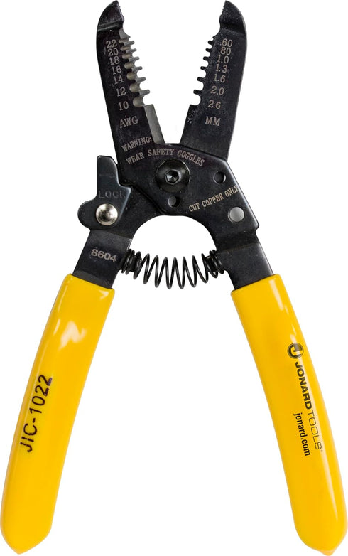 Jonard Tools JIC-1022 10-22 AWG Wire Stripper and Cutter, 6-3/4" Length...