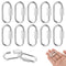 10 Pack Stainless Steel M3.5 Chain Link, D Shape Lockin Quick Chain Links 1/8 Inch Chain Connector Quick Links for Towing, Swing, Outdoor Travelin...