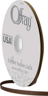 Offray 1/4" Wide Double Face Satin Ribbon, 100 Yards, Brown...