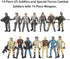 14 Pack Army Men and SWAT Team Soldiers Action Figures,Soldiers Action Figures Playset with 14 Design Military Weapons Accessories, for Kids Child...