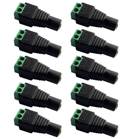 10 Female 12v DC Power Jack Adapter Connector for Led Strip CCTV Camera...