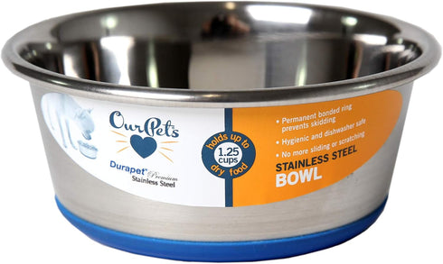 OurPets DuraPet Stainless Steel Dog Bowls, Dog Food Bowls & Dog Water Bowls (Up To 1.25 cups Great for Small Breeds)...