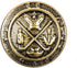 Mibo 12pcs Metal Shank Buttons - 24L(15mm) with Military Style Heraldic Crest Design - Antique Gold...