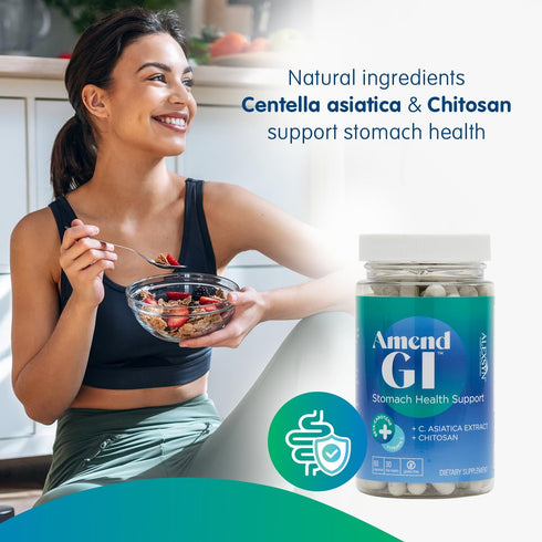 Amend GI All-Natural Stomach Health Support 60 Capsules - Nutraceutical for Stress-Induced Ulcer Symptoms - Supports Healing and Digestive Health ...